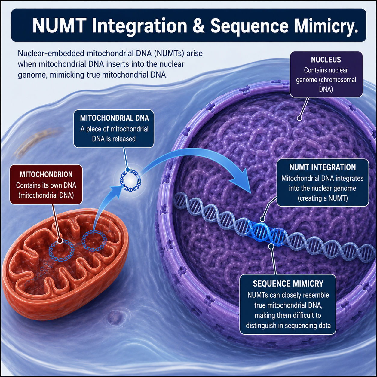 Quantification of Nuclear Mitochondrial DNA Insertions (NUMTs) Using Fiber-FI